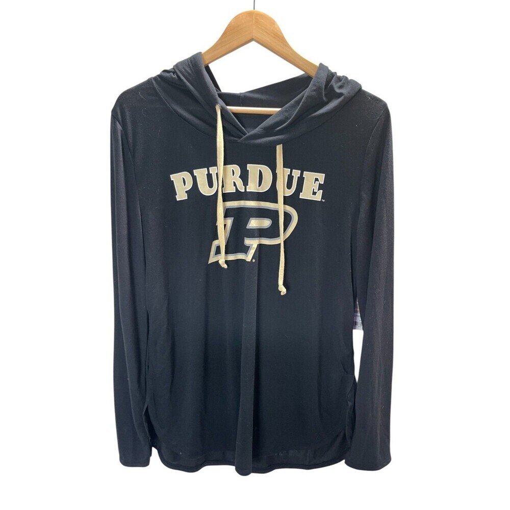Colosseum Hoodie Women's Size XL Black Purdue Thin Light Sweatshirt
